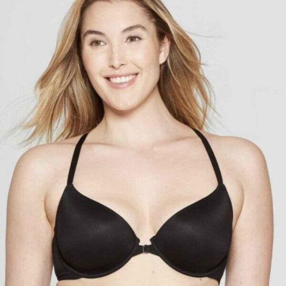 LIGHTLY LINED DEMI RACERBACK BRA BLK 32D